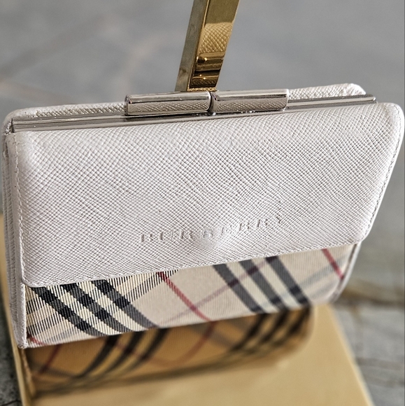Burberry Metallic and Plaid Women's Wallet - Picture 1 of 13